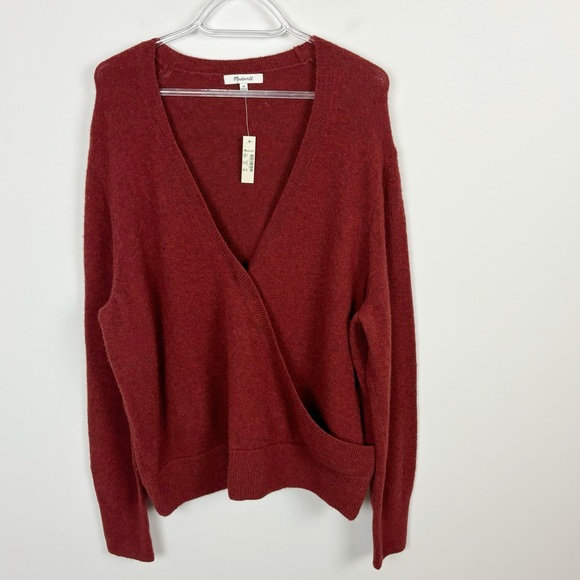 Madewell Sweaters - Madewell Deep Burgundy Wrap Sweater